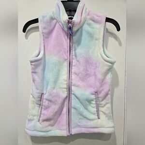 Lands' End Purple and Blue Tie-Dye Zip-Up Top